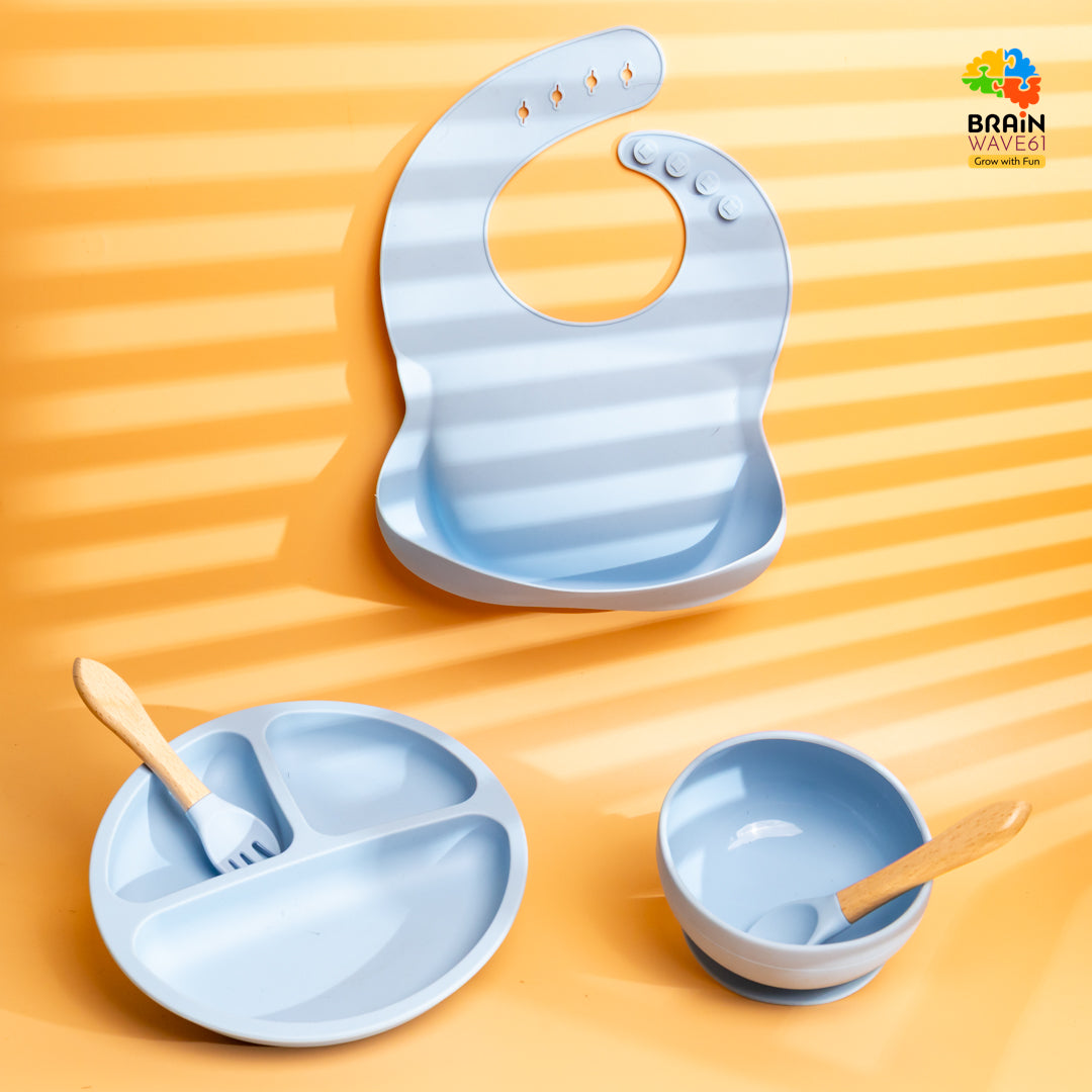 Silicon baby feeding set of 5