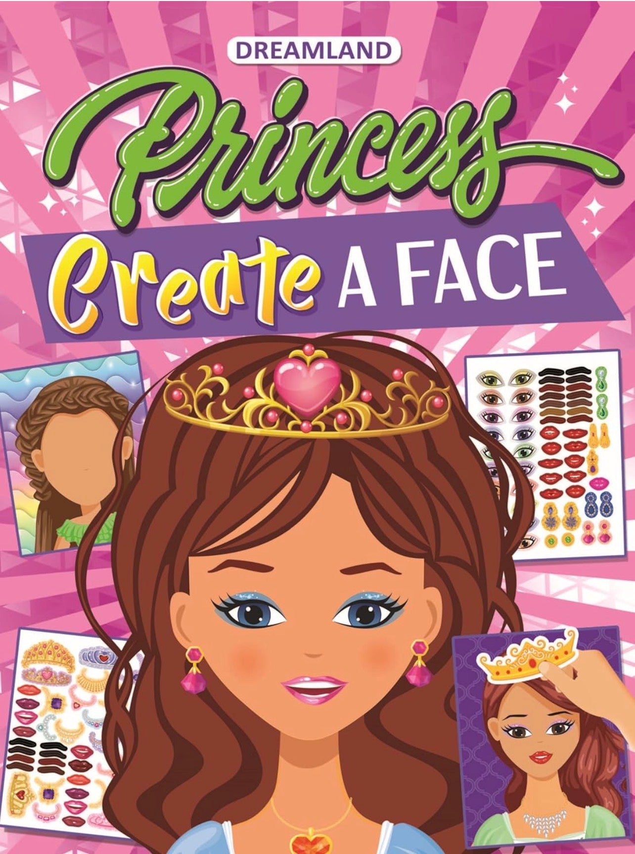 Princess Create a Face Sticker Book for Kids Ages 3-7