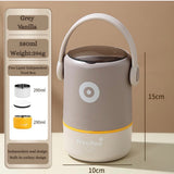580ml Double Layer Lunch Pot for Kids & Adults | Stainless Steel 304 Bento Food Jar | Headphone Style Handle | Leak-Resistant, Two Compartment Tiffin Box