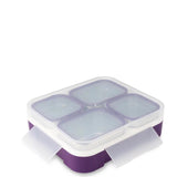 Yoo yee . Bento lunch box with insulated bag 4 compartment stainless steel .