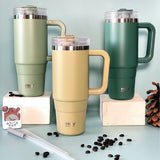 TYESO vacuum insulated tumbler with handle 900ml(24 hours cold & 6 hours hot)