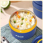 2 layer insulated lunch box with lunch bag & cutlery