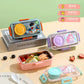 Single grid stainless steel lunch box with bowl ( 500ml+ 80ml)