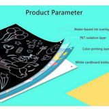 DIY Magic Scratch Art for Kids, 9 Sheets Double Sided Cute Design Rainbow Scratch Paper Cards & Scratch Sticks Set for Kids/Boys -Girls Birthday Party Favor Supplies