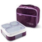 Yoo yee  3 Compartments Stainless Steel  bento Lunch Box，with Insulated Lunch Bag，Portion Control Lunch Container, On-the-Go Meal Fruit SnackPacking