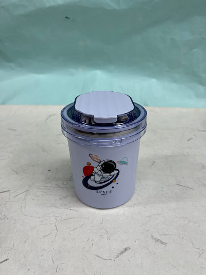 304 Stainless Steel Double Wall Thermal Insulated Vacuum Mug with Lid, Spoon & Straw Hot & Cold Milk Coffee Tea Soup Drinking Travelling Cup Girls Boys - 530ml