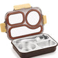 Leak Proof Airtight Unbreakable Lid BPA Free Ceelik Trio NX Insulated Lunch Tiffin Box, 1 Steel Spoon 3 Compartment Lunch Box Steel for School Kids Boys Mens Girls Office Women