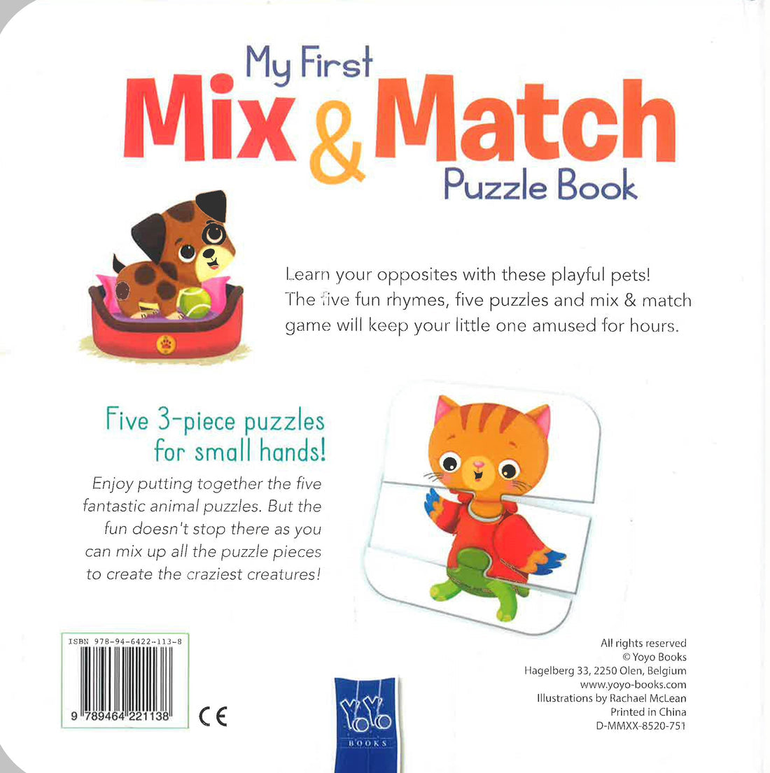 MIX & MATCH PUZZLE BOOK: PETS LEARN OPPOSITES