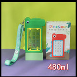 Quirky Dino bottles 480 ml  Material-  Silicon ( food grade ). pc/abs/tpr(food grade)