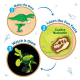 Imagimake DIY Mighty Dinos | Glow in The Dark | 3D Dinosaur Puzzle for Kids | Birthday Gift for Kids Ages 5,6,7,8,9,10