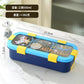 Kids Sleek 3 grid 500ml stainless steel tiffin box with cutlery