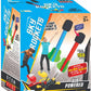Multi Sky Rocket Toys For Kids , 4 Foam Tipped Rockets , Dual Shot Stomp Launcher Outdoor Toy Set