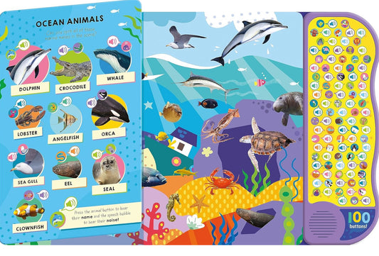 100 Button Look & Find Animal Words & Sounds [Hardcover]