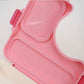 3 compartment 850ml handle square bento box .
