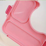 3 compartment 850ml handle square bento box .