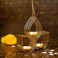 Hanging Tealight Candle Holder flower shape  (Pack of 1)( 3 candles free)