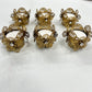 Flower shape small tealight holder 6pcs set ( 6 candles free)s no -270