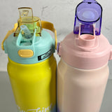 Stainless steel insulated 2 in 1 motivational bottle 1800ml