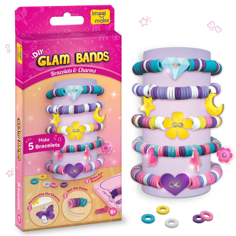 Imagimake Plastic DIY Glam Bands Bracelet & Charms |Create 5 Unique Bracelets | Mess- Free | Art & Craft Kit | Birthday and Return Gifts for Kids Ages 3,4,5,6, Multicolour
Amazon's Choice