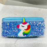 Unicorn sequence pencil pouch 2 zipper