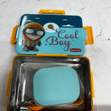Stainless steel lunch box big  with small container and spoon