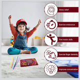 Sensory Silicone Toy with Silicone Strips with Double-Sided Activity Board