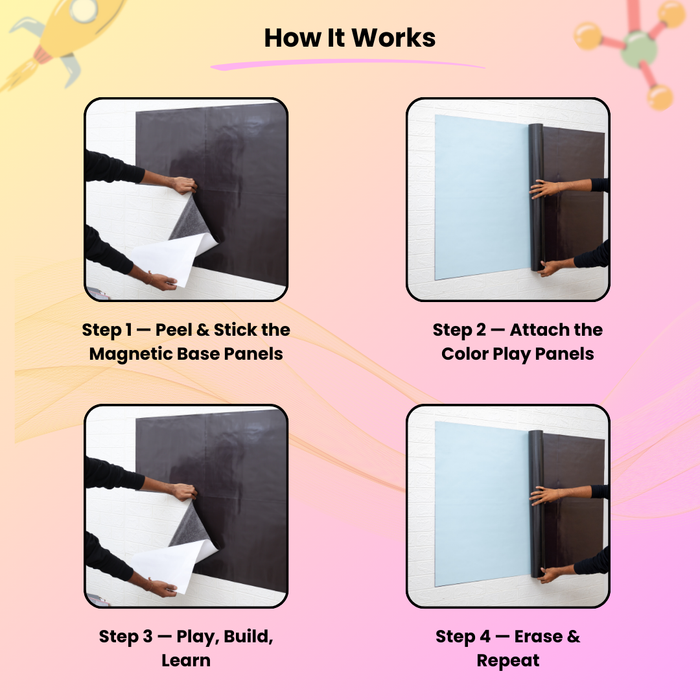 Dual Magnetic Dynamic Wall Decal 120cm (accessories not included)