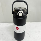 2 in 1 sipper & spout hot & cold  stainless steel motivational bottle (1200) ml