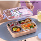 4 grid stainless steel lunch box with dibbi