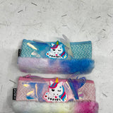 PENCIL POUCH GLITTER WITH FUR