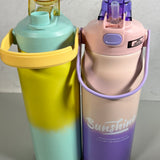 Stainless steel insulated 2 in 1 motivational bottle 1800ml