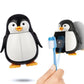 Flipper Fun Animal Penguin Toothbrush Cover , One Touch Open & Close ,Suction Cup Toothbrush Holder for Mirrors, Glass or Tiles ,Dust-proof Adorable Easy to Use