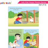 Jolly Kids Read With Happy Phonics Stories (Set of 6)| Vowel Sound Words| Phonic Stories for Kids Ages 3-8 Years