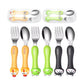 Baby Self Feeding Spoon & Fork with Case Stainless Steel Cutlery Cute Fork Spoon 2 pcs Set for Child Baby Home School Use