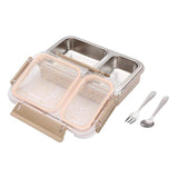 2 grid Stainless Steel Insulated Lunch Box 600 Ml