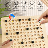 Wooden Magnetic Chess Game Set,Interactive Tabletop Chess Board Game with Magnet Stones,Develop Intelligence,Strategy Game,Family Party Games for Kids and Adults