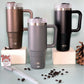 TYESO vacuum insulated tumbler with handle 900ml(24 hours cold & 6 hours hot)