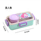 Single grid stainless steel lunch box with bowl ( 500ml+ 80ml)