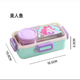 Single grid stainless steel lunch box with bowl ( 500ml+ 80ml)