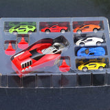Rapid Launcher Play Set Toy with 7 Die Cast Metal Stunt Car and Master Racers Racing Sports Rapid Launcher with 3 Stoppers Best Toy Gift for Kids (Multi-Color)