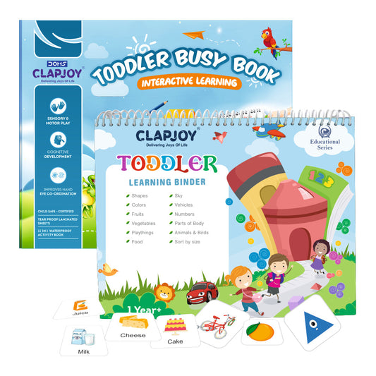 Velcro Book Preschool Busy Book Toddler, Kids/Children 16 Activities, | Quiet Book | Preschool Learning Montessori Toys, 16 in 1 Busy Book for Toddlers for Kids of Age up to 4 Years (Level 1)