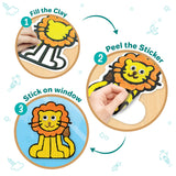 Imagimake DIY Clay Stickers Animals & transport | Create 2 Unique DIY Stickers Using Air Dry Clay | No Mess, Travel-Friendly | Perfect Birthday Return Gifts for Kids Ages 5,6,7,8,9,10