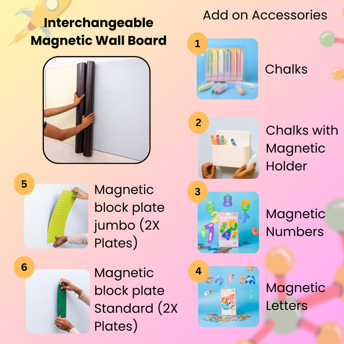 Dual Magnetic Dynamic Wall Decal 120cm (accessories not included)