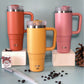 TYESO vacuum insulated tumbler with handle 900ml(24 hours cold & 6 hours hot)