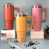 TYESO vacuum insulated tumbler with handle 900ml(24 hours cold & 6 hours hot)