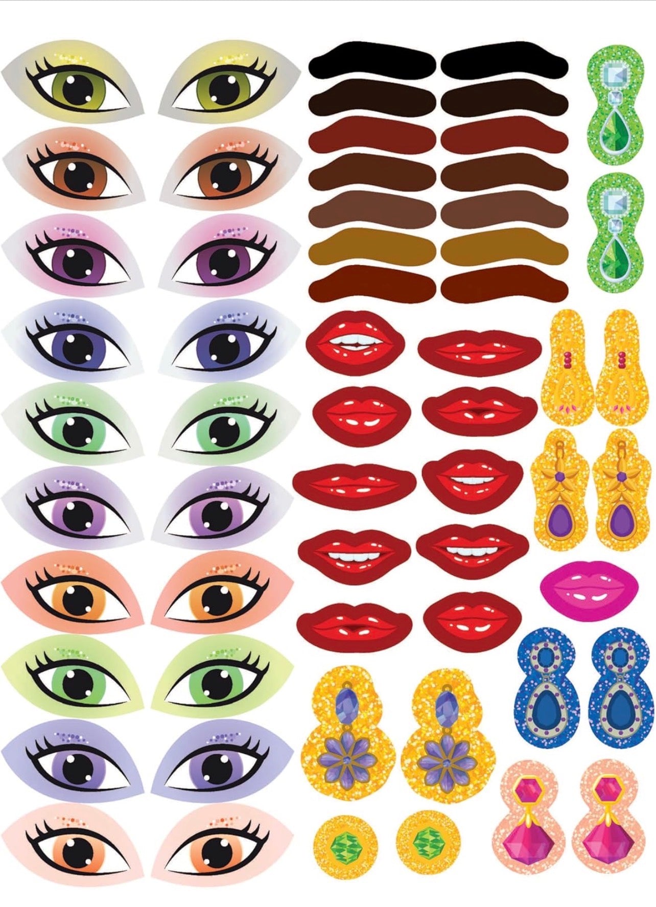 Princess Create a Face Sticker Book for Kids Ages 3-7