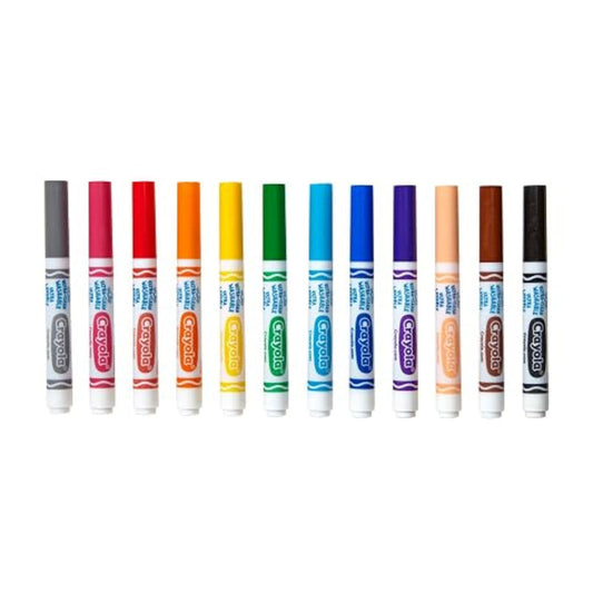 Luxor Crayola Ultra-Clean Washable Markers for Kids, 12Vibrant Colors