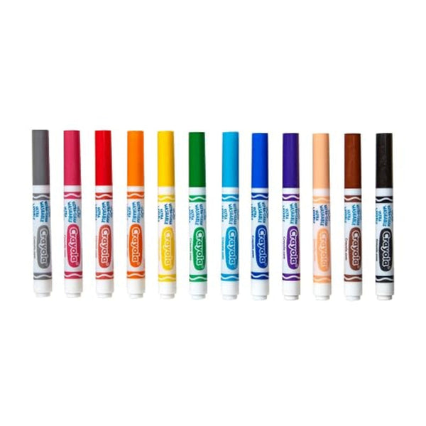 Luxor Crayola Ultra-Clean Washable Markers for Kids, 12Vibrant Colors