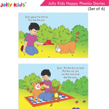 Jolly Kids Read With Happy Phonics Stories (Set of 6)| Vowel Sound Words| Phonic Stories for Kids Ages 3-8 Years