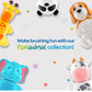 Flipper Fun Animal Penguin Toothbrush Cover , One Touch Open & Close ,Suction Cup Toothbrush Holder for Mirrors, Glass or Tiles ,Dust-proof Adorable Easy to Use